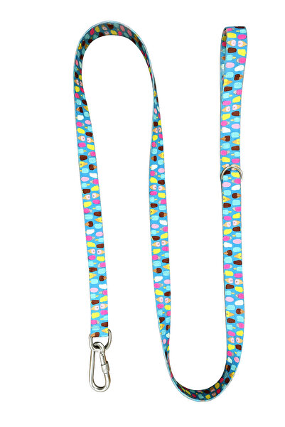 Cocopet Köpek gezdirme 40 Kg'a kadar köpekler için tasması 120 cm Dondurma desenli gezdirme kayışı