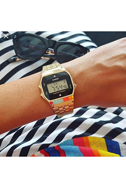 Casio Womens Digital Vintage Watch with Natural Diamonds Made in JAPAN A159WGED-1DF