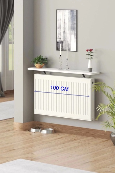 Mfk Montajsız Petek Üstü Uçan Raf Dresuar Kalorifer Peteği Rafı Kitaplık 100X...