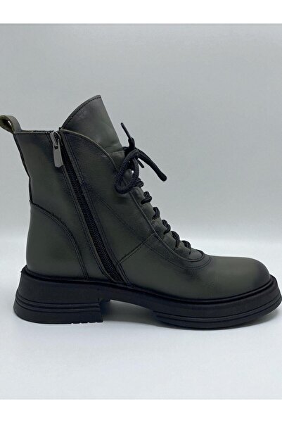 Stepka Shoes Nox Kadın Hakiki Deri Bagcıklı Termo Taban Postal Bot