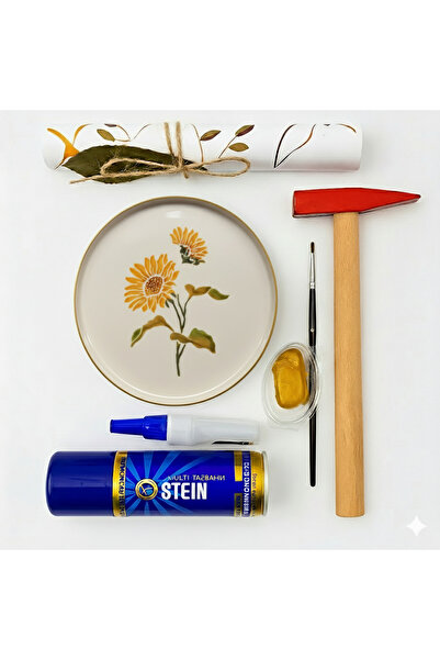 irashop Kintsugi Yapım Seti | Ayçiçekli Tabak