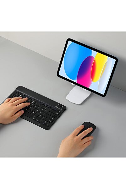 Denx مجموعة لوحة مفاتيح وماوس لاسلكية بتقنية البلوتوث