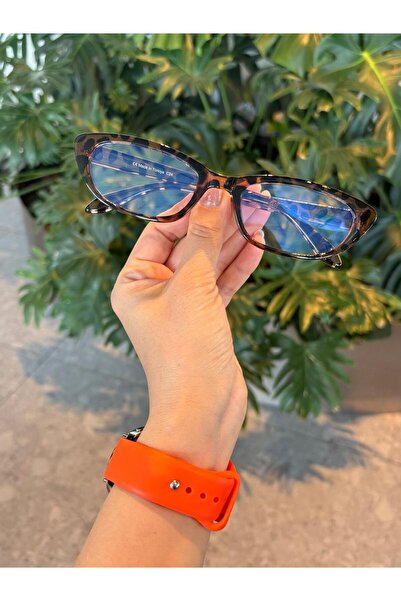 funeyes Cateye Leopard Women Blue Light Protection Interchangeable Lens Glasses Geometric Unisex