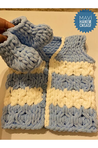 CNSASF Bebek Yelek Patik 2’li Set/Puffy İki Renkli Set