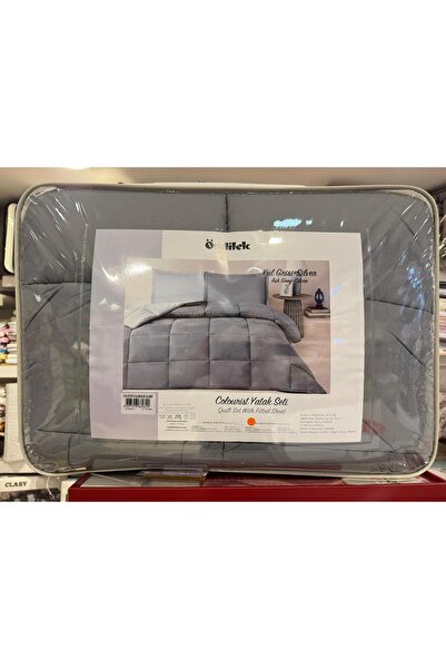 Özdilek TEK KİŞİLİK RANFORCE YATAK SETİ KÜL GRİ