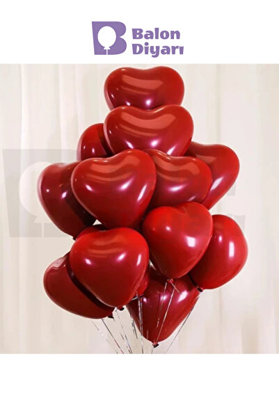 BALON DİYARI Balloon Land High Quality Heart Shaped Latex Balloon 25 Pcs