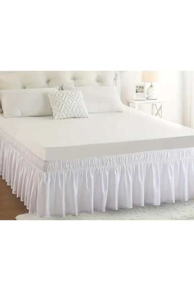 KUM SAATİ Baza Ruffle Base Φούστα Βαμβακερή Διπλή Λευκή