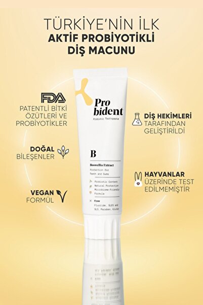 Probident Aktif Probiyotikli Doğal Florürsüz Akgünlük Özüt Ilaveli 3'lü Paket Diş Ve Diş Eti Sağlığı