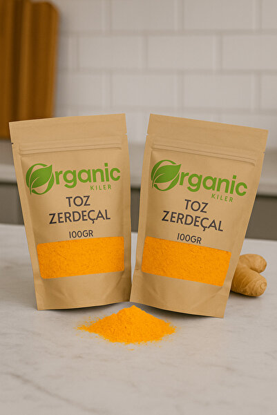 Organic Kiler Toz Zerdeçal %100 Taze Öğütülmüş 2x100gr (Curcuma Longa) Katkısız - Yeni Mahsul 2 Paket