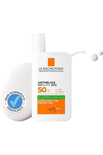La Roche Posay سائل أنثيليوس للتحكم في الزيوت - واقي شمس ملون بعامل حماية 50+...