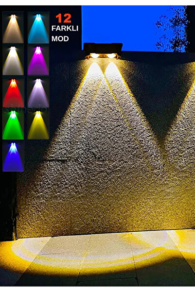 edewatt Yeni Model Solar Bahçe Aydınlatması Güneş Enerjili Duvar Lambası Merdiven Veranda Dekoratif Aplik