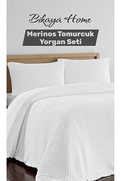 Bikaya Home Velora Çift Kişilik Tomurcuk Comforter Yorgan Seti - 3 Parça - 22...