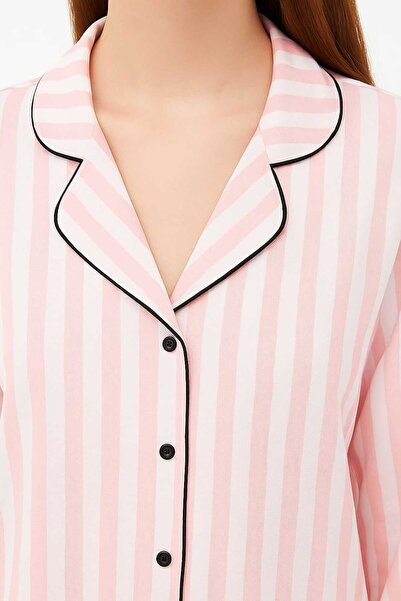 Sude HOMEWEAR ΣΕΤ ΠΙΤΖΑΜΑΣ ΜΑΚΡΙΜΑΝΙΚΗ ΠΟΥΚΑΜΙΣΟ ΡΟΖ ΧΡΩΜΑ