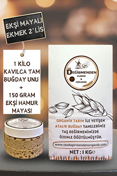 Taş Değirmenden Organik Atalık Kavılca Gernik Tam Buğday Unu - Siyez Ekşi Hamur Mayası