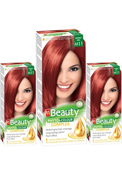 MM Beauty Saç Boyası M 11 ( Aşk Alevi ) Set Boya 3'lü Set Boya