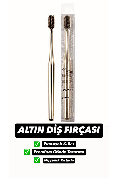 BIJIE Gold Color Black Bristle Colorful Toothbrush (1 Piece)