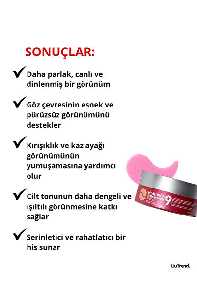 Medipeel Hyaluron Rose Peptide 9 Ampoule Eye Patch 60 Adet Gül Özü Ve Peptidler Içeren Göz Bandı M0085