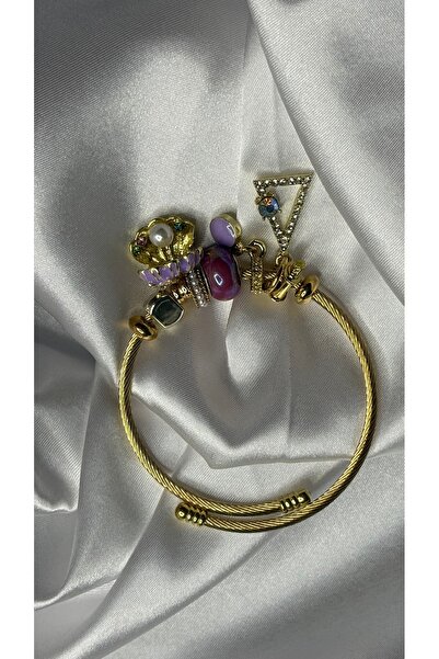 BUSİELLE JEWELRY سوار أرجواني بتفاصيل على شكل محار