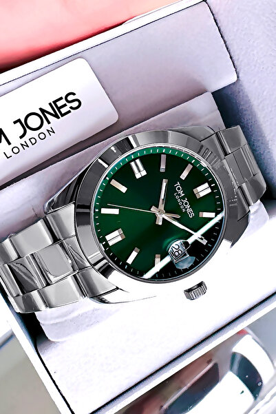 Tom Jones Square Model Gift Men Wrist Watch Waterproof Gold Silver Steel Cord Gift Bracelet Gtje2103C1