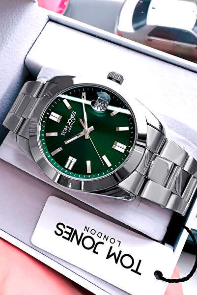 Tom Jones Square Model Gift Men Wrist Watch Waterproof Gold Silver Steel Cord Gift Bracelet Gtje2103C1