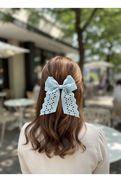 Toka Delisi Cataramă cu fundă albastră, lucrată manual, cu design special, ca...