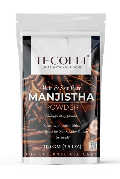 TECOLLI مسحوق مانجيشا النقي - ١٠٠ غرام | يدعم تطهير البشرة، إشراقة البشرة، وصحة الشعر | نباتي وخالي من المواد الكيميائية