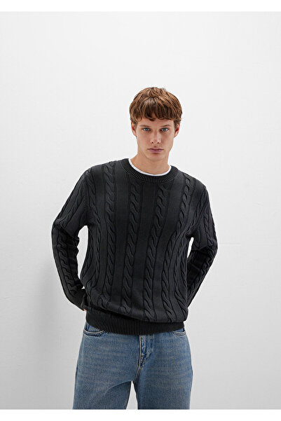 Mavi Antrasit Örgü Kazak Regular Fit / Normal Kesim 0710313-70076