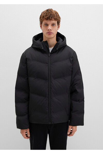Mavi Водовідштовхувальний чорний пуховик з капюшоном 0110651-71379