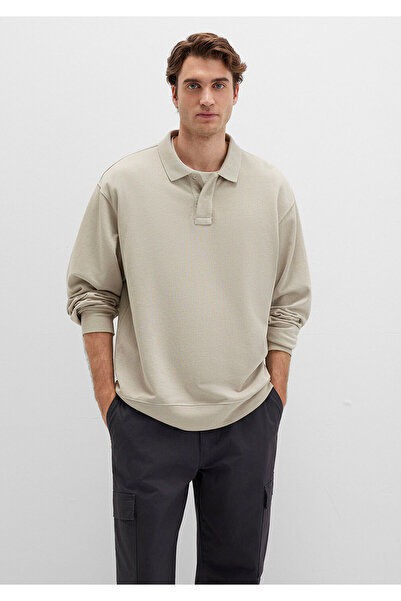 Mavi Beige Polo Sweatshirt 0S10323-70146