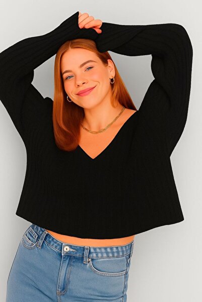 YUGA KNİTTİNG TRICOT CROP CU GÂTĂ LATĂ