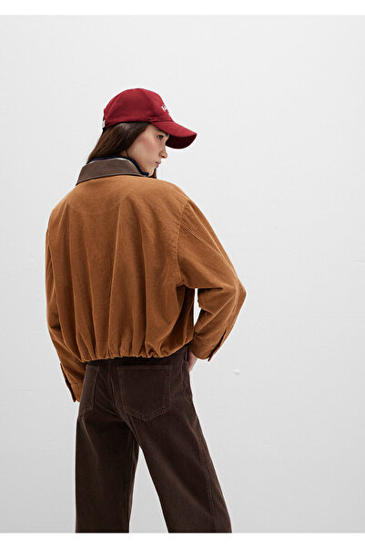 Mavi Кафяво късо кадифено сако с широка кройка 1110842-70381