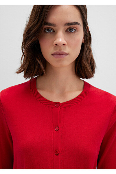 Mavi Kırmızı Hırka Fitted / Vücuda Oturan Kesim 1710722-82054