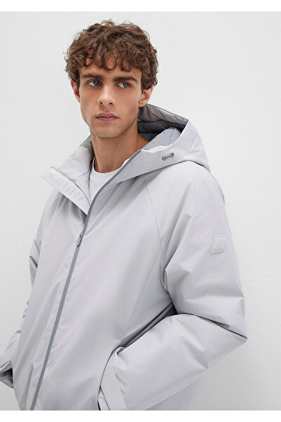 Mavi Su İtici Su İtici Kapüşonlu Gri Mont Regular Fit / Normal Kesim 0110615-70075