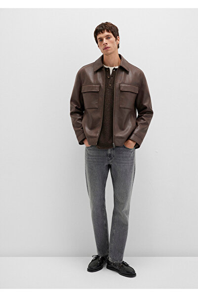 Mavi Brown Faux Leather Jacket Regular Fit / Regular Cut 0110648-70221