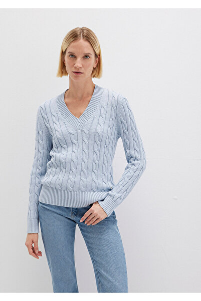 Mavi Silk Blend V-Neck Sweater Slim Fit / Slim Fit 1710720-70813