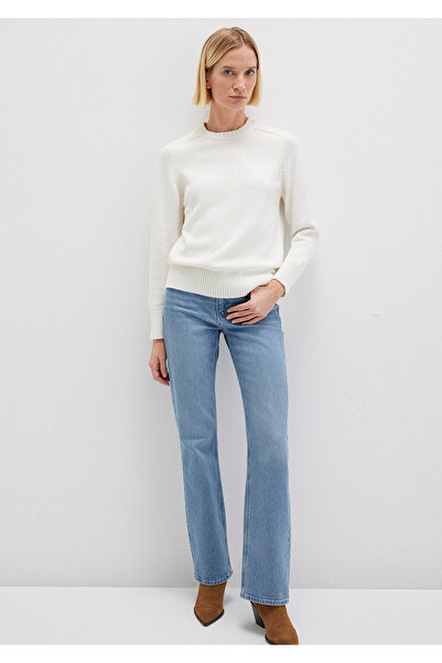 Mavi Silk Blend Crew Neck Ecru Sweater Regular Fit / Regular Cut 1710726-70057