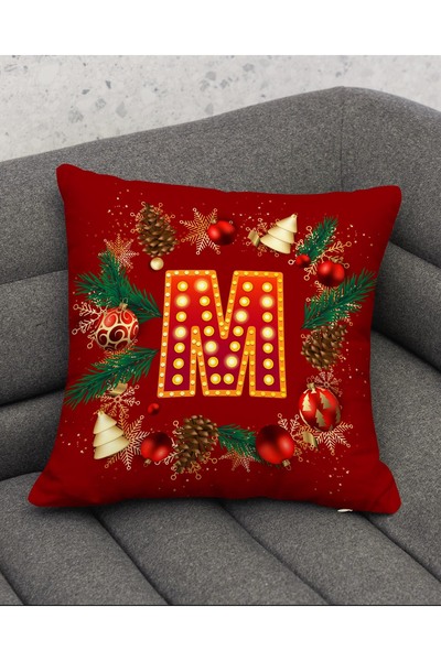 Şah Dekor غطاء وسادة مطبوع رقميًا بتصميم عيد الحب باللونين الأبيض والأسود