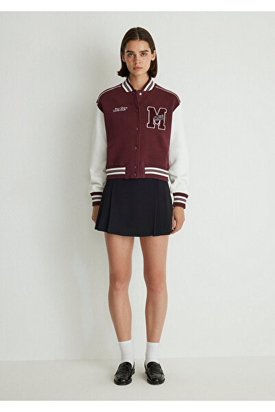 Mavi M Logo Patchli Bordo Bomber Ceket 1110636-70434