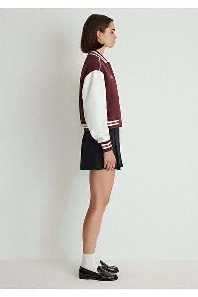 Mavi M Logo Patchli Bordo Bomber Ceket 1110636-70434