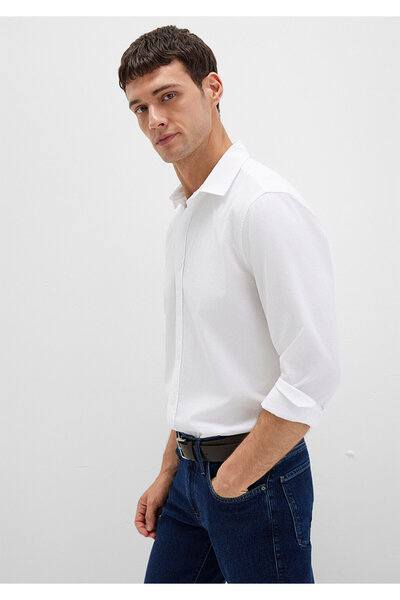 Mavi Beyaz Gömlek Slim Fit / Dar Kesim 0211673-85310