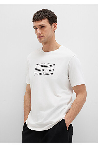 Mavi Μαύρο εκρού μπλουζάκι με στάμπα, κανονική εφαρμογή / κανονικό κόψιμο 0612866-70057