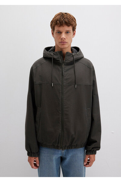 Mavi Khaki-Jacke mit Kapuze, lockere Passform / lockerer, bequemer Schnitt 0110398-86764