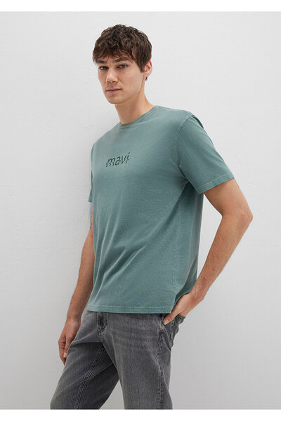 Mavi Τυπωμένο πράσινο μπλουζάκι Loose Fit / Loose Relaxed Fit 0612933-71917