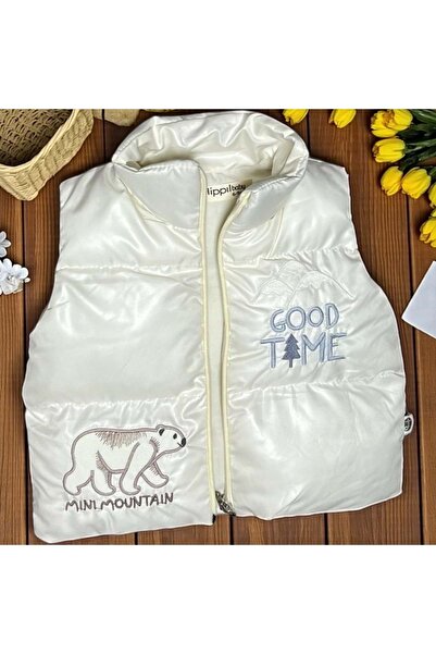 LOVE MAXX Good Time Inflatable Vest Ecru