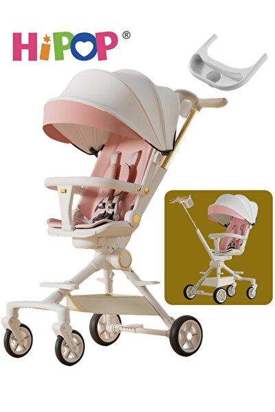 HIPOP 2 In 1 Stroller for Baby and Kids,with Rotating Seat and Spring Shock Absorber,Food Tray,Sturdy and