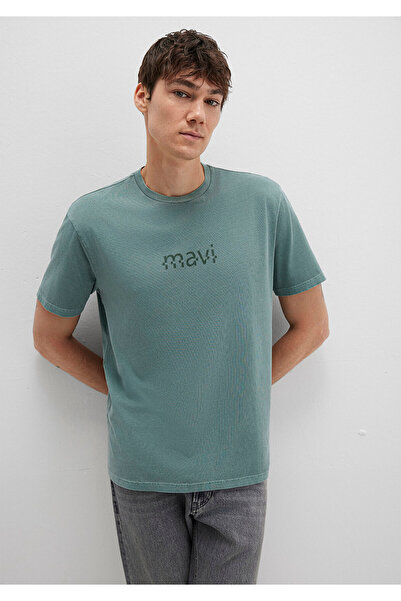 Mavi Τυπωμένο πράσινο μπλουζάκι Loose Fit / Loose Relaxed Fit 0612933-71917