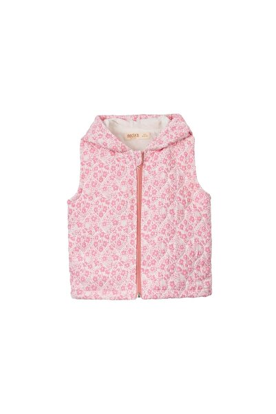 Necix's Flowery Quilted Cap Hooded Lek Denim Pants Triple Bottom Top Set Pink