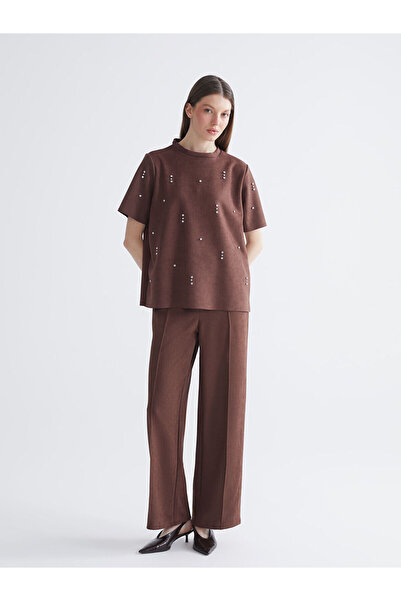 LC Waikiki Vizyon New Season Crew Neck Stone Blouse