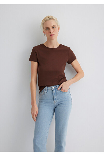 Mavi Καφέ T-Shirt Slim Fit / Slim Fit 1613573-82599