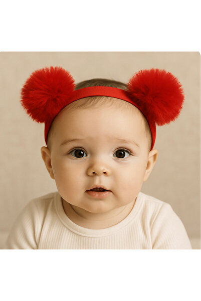 Little Sparkle Co. Baby Girl Plush Pompom Band 2-Piece Bandana